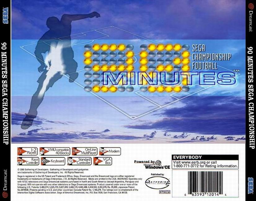 Jeu Vidéo 90 MINUTES Pour SEGA DREAMCAST - Version PAL Complète (boîte + Notice) - Très Bon état